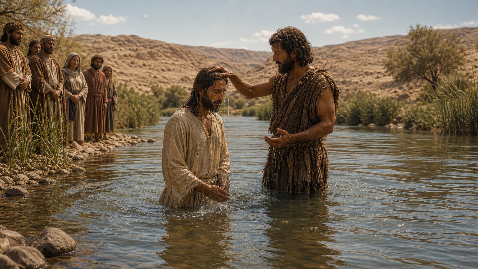Baptism of Jesus scene